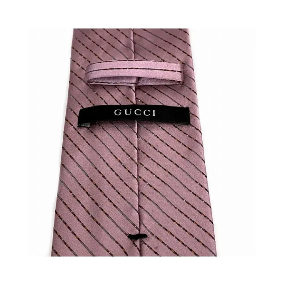 Gucci Vintage Pre-owned Silk home-office Pink Heren