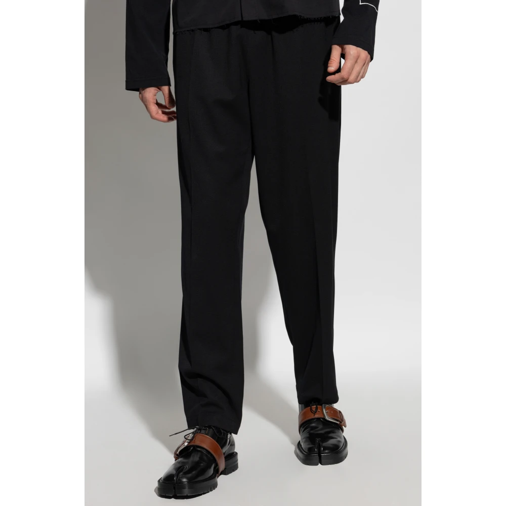 MM6 Maison Margiela Geplooide broek Black Heren