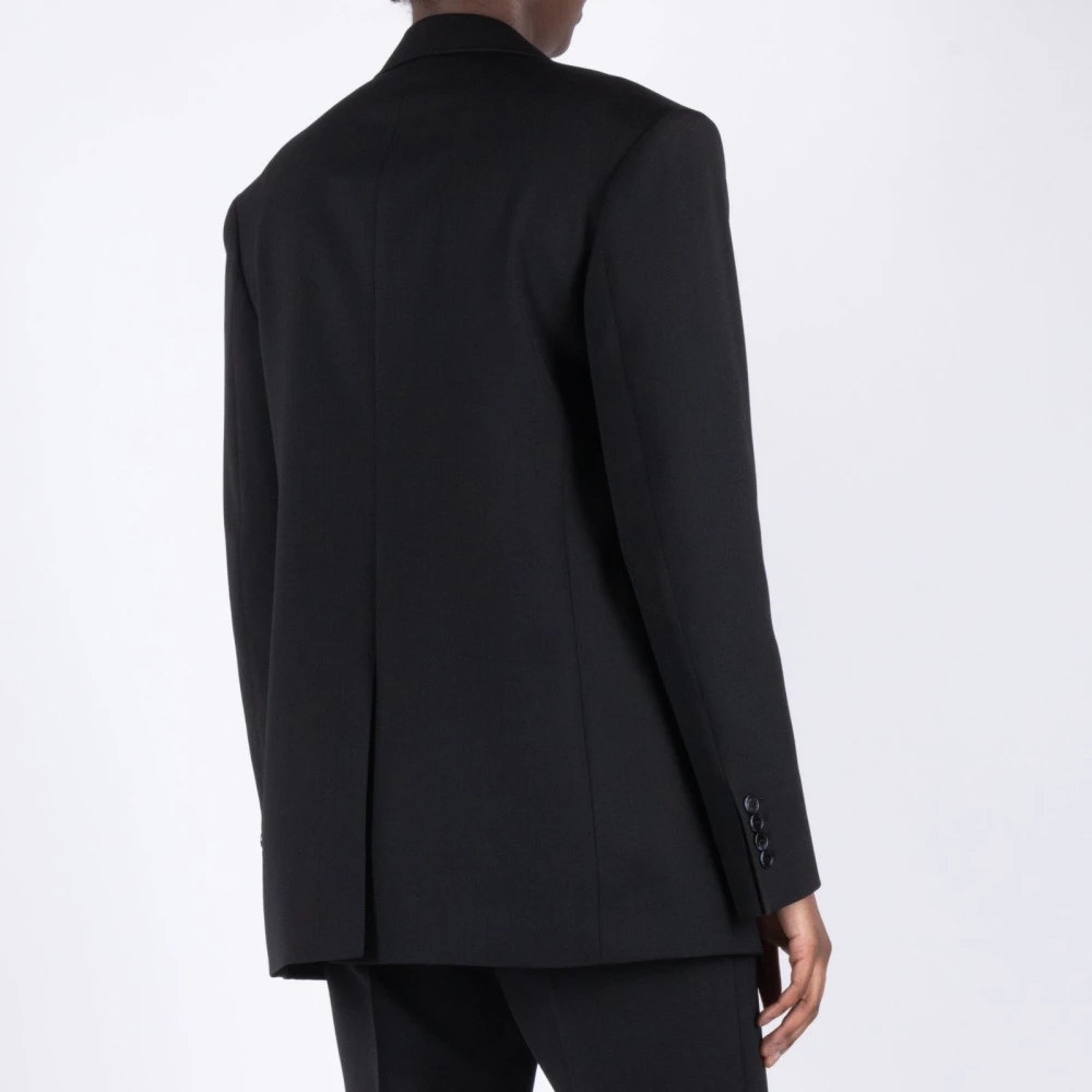 Acne Studios Regular Fit Jas Ah0252 Zwart Black Dames