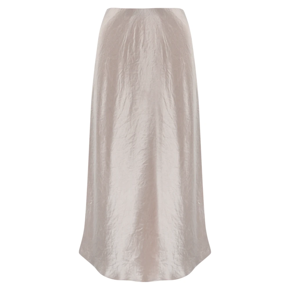 Max Mara Poeder Roze Metallic Midi Rok Pink Dames
