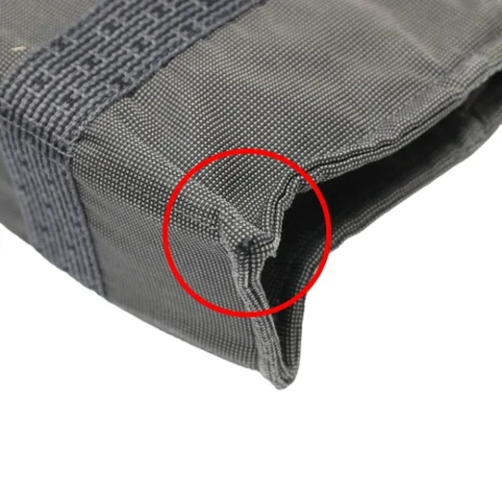 Hermès Vintage Pre-owned Canvas handbags Gray Dames