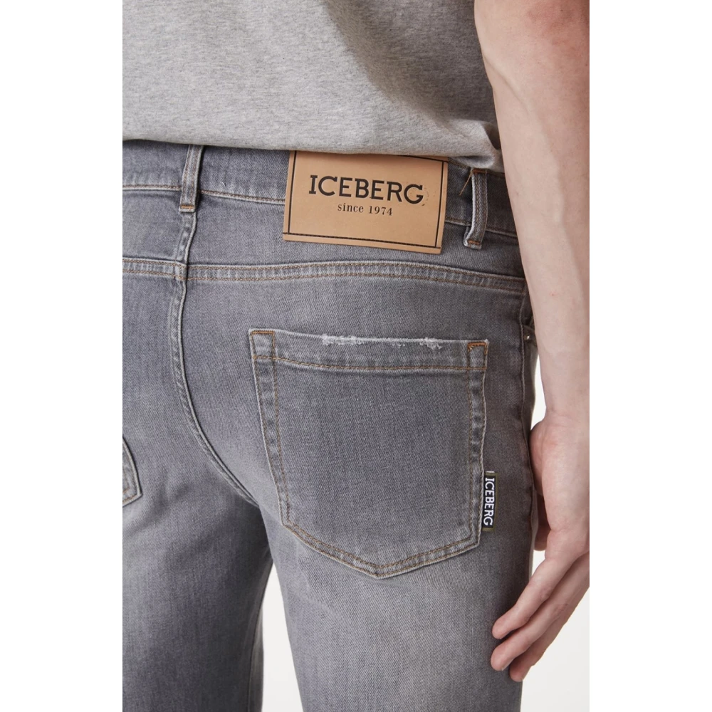 Iceberg Lichtgrijze Skinny Jeans Multicolor Heren