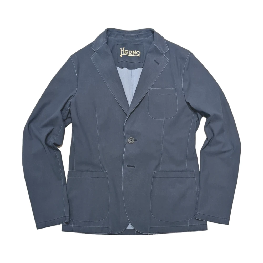 Herno - Jackets > Blazers - Blue - Herno - Modalova