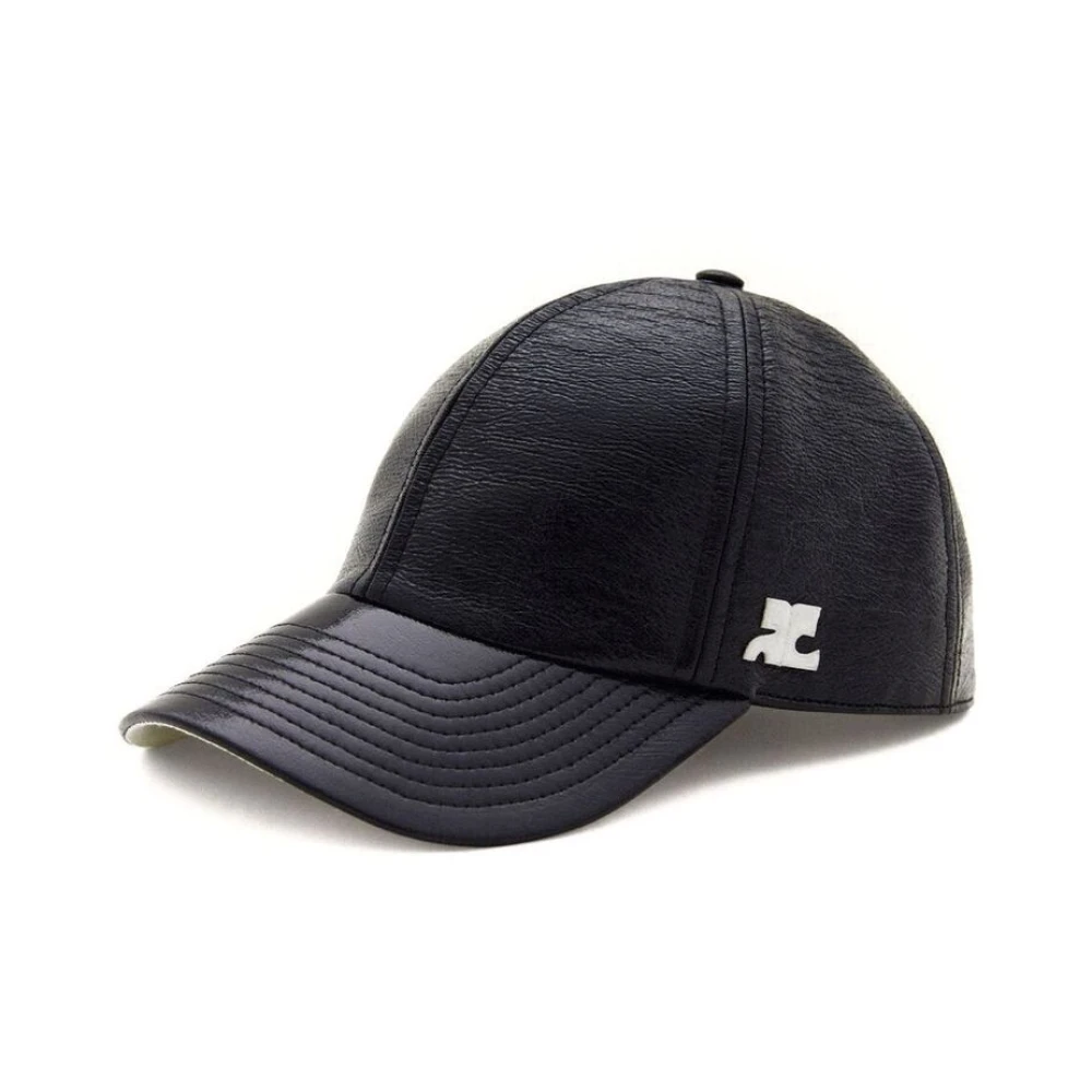 Courrèges Zwarte Logo Patch Pet Black Dames