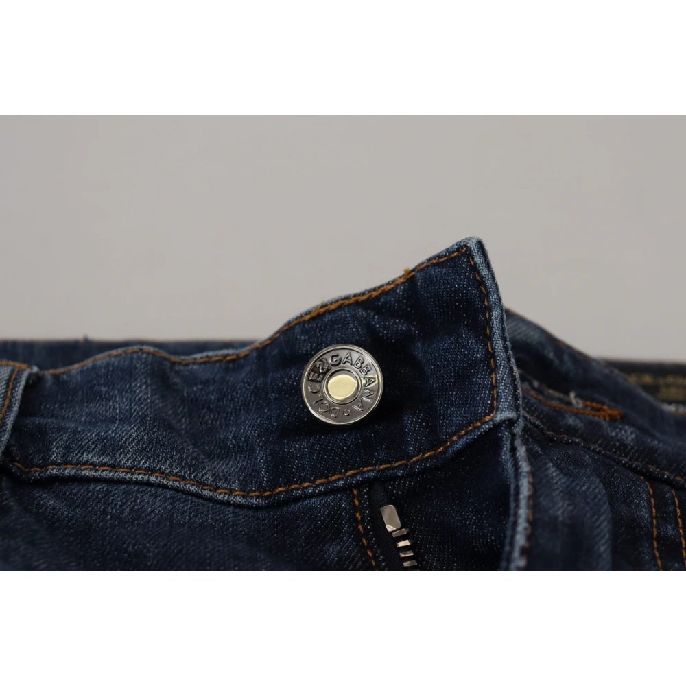 Dolce & Gabbana Blauwe Skinny Denim Jeans Blue Heren