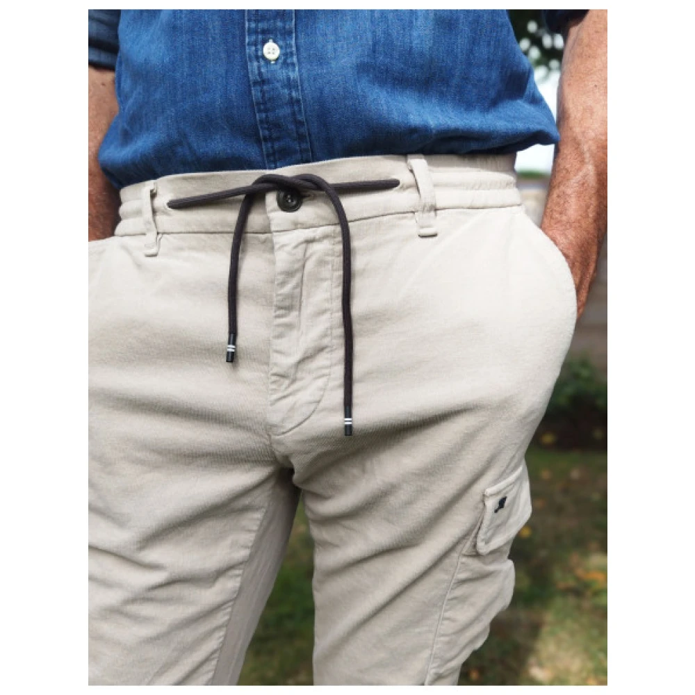 Mason's Velours Cargo Broek Beige Heren