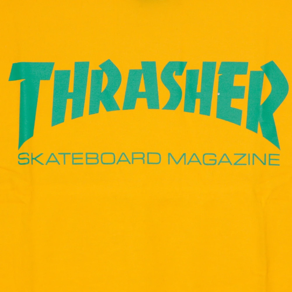 Thrasher Goud Groen Skatemag Tee Korte Mouw T-shirt Yellow Heren