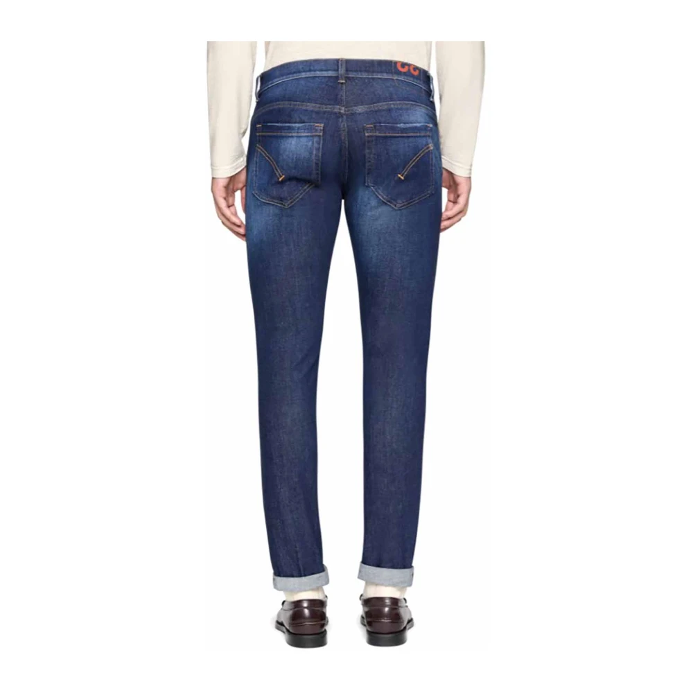 Dondup Skinny Fit Lage Taille Blauwe Jeans Blue Heren