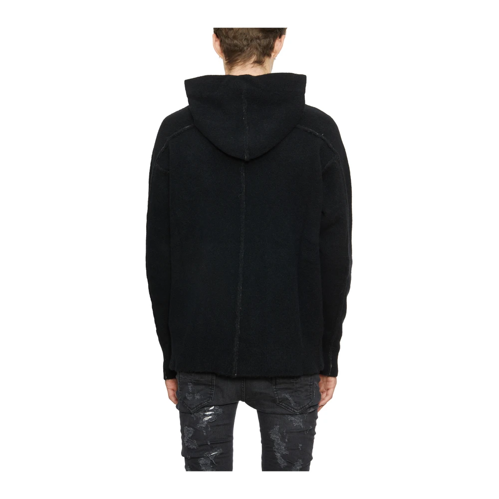Isabel Benenato Wollen Hoodie Black Heren