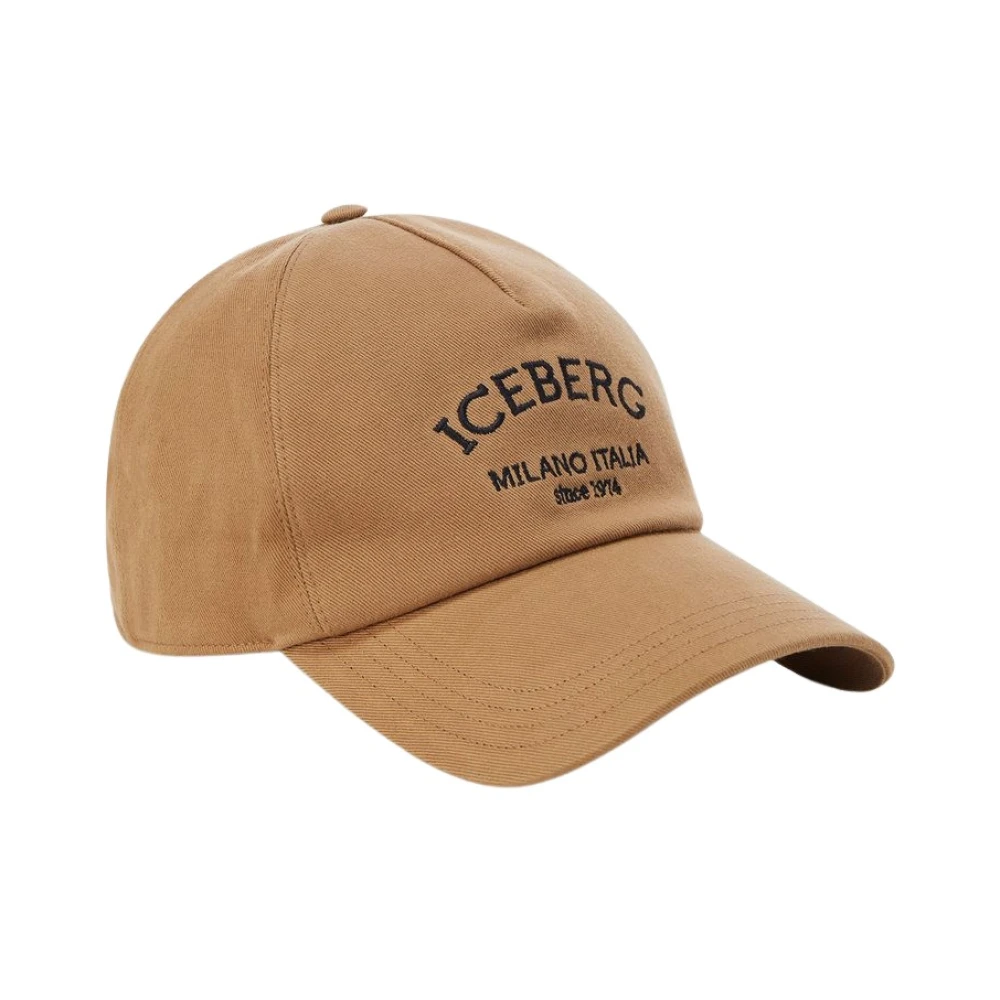 Iceberg Katoenen gabardine baseballpet Brown Dames