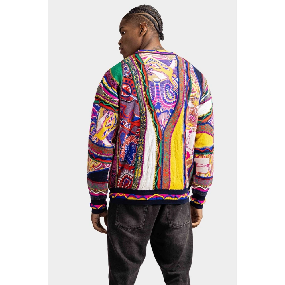 carlo colucci Heren Sweater met Klassieke Ronde Halslijn Multicolor Heren