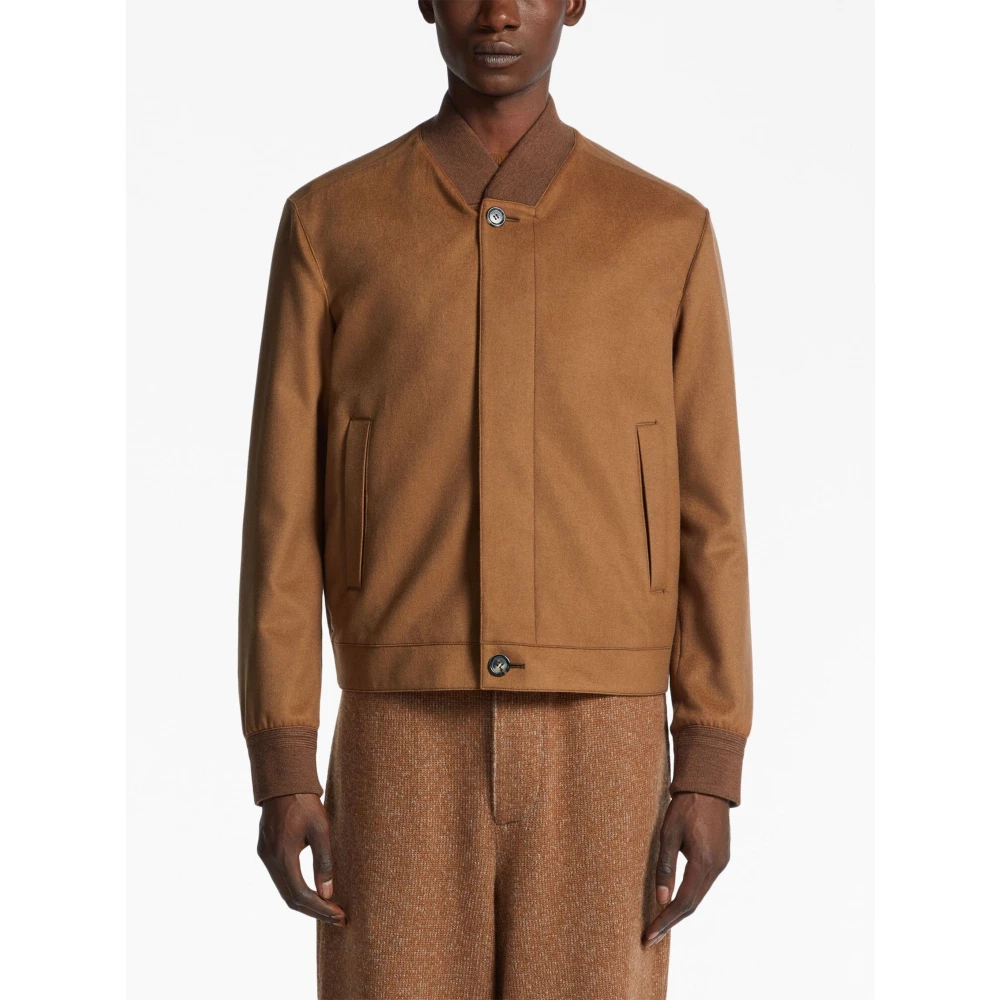 Ermenegildo Zegna Luxe Cashmere Jas Gemaakt in Italië Brown Heren