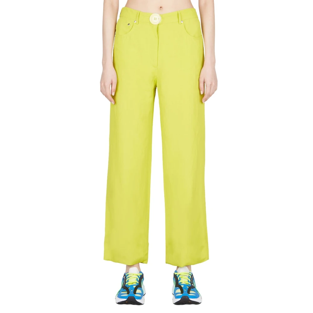 Stella McCartney Breda byxor Yellow, Dam