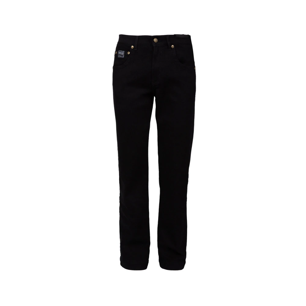 Versace Jeans Couture Effen Straight Jeans Black Heren