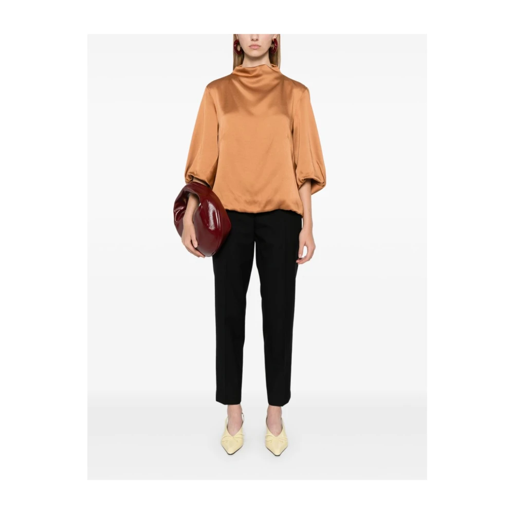Dries Van Noten Viscose Clari Top Shirt Orange Dames