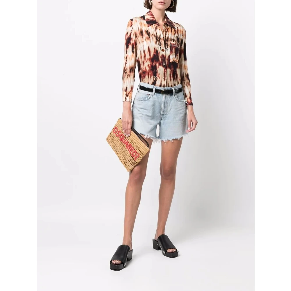 Dsquared2 Stijlvolle Clutch Pouch Brown Dames