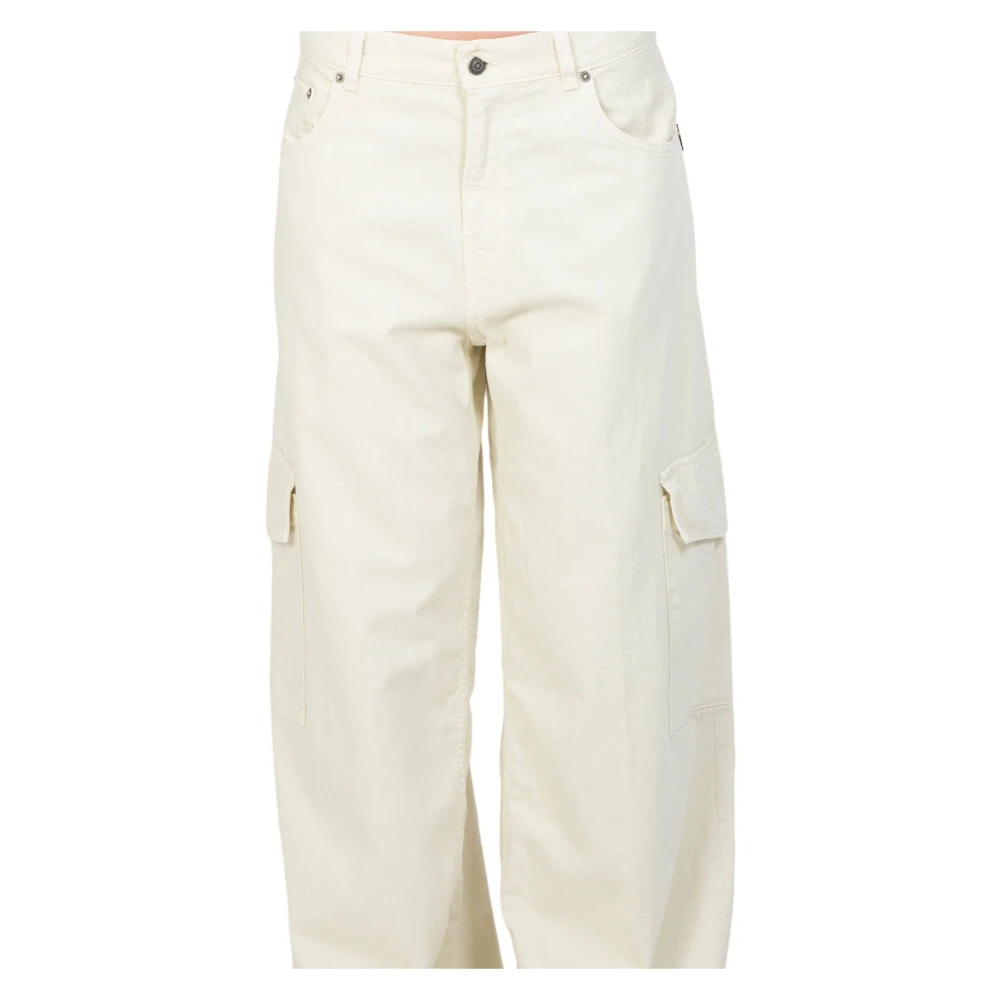 Haikure Twill Cargo Broek in Bethany Stijl White Dames