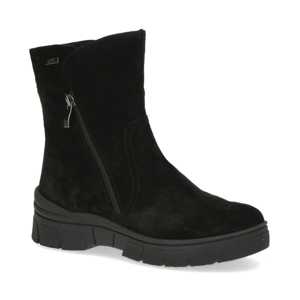 Caprice Women's Black Suede Closed Booties - Ankle Boots - 8 Uk - Shoes