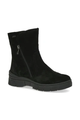 Svarta Mocka Stängda Booties