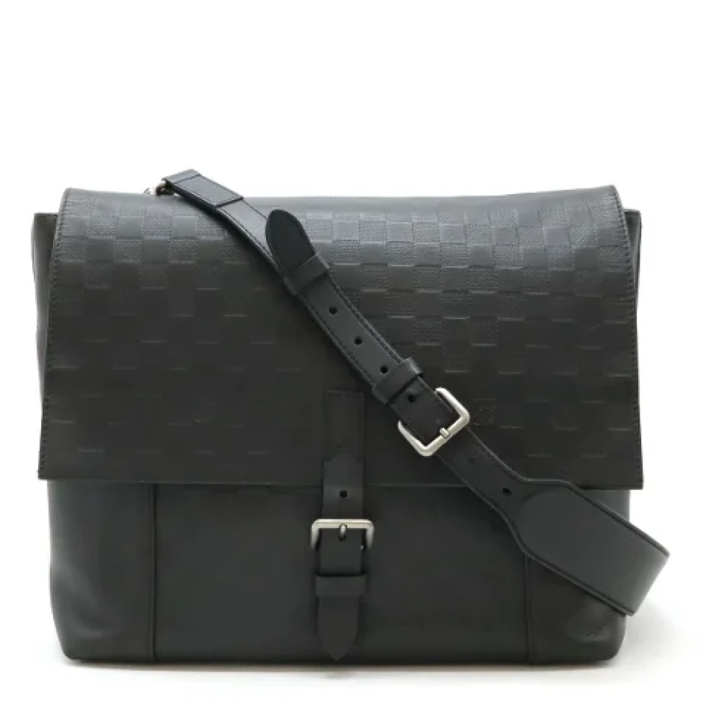 Louis Vuitton Vintage Pre-owned Leather briefcases Black Heren