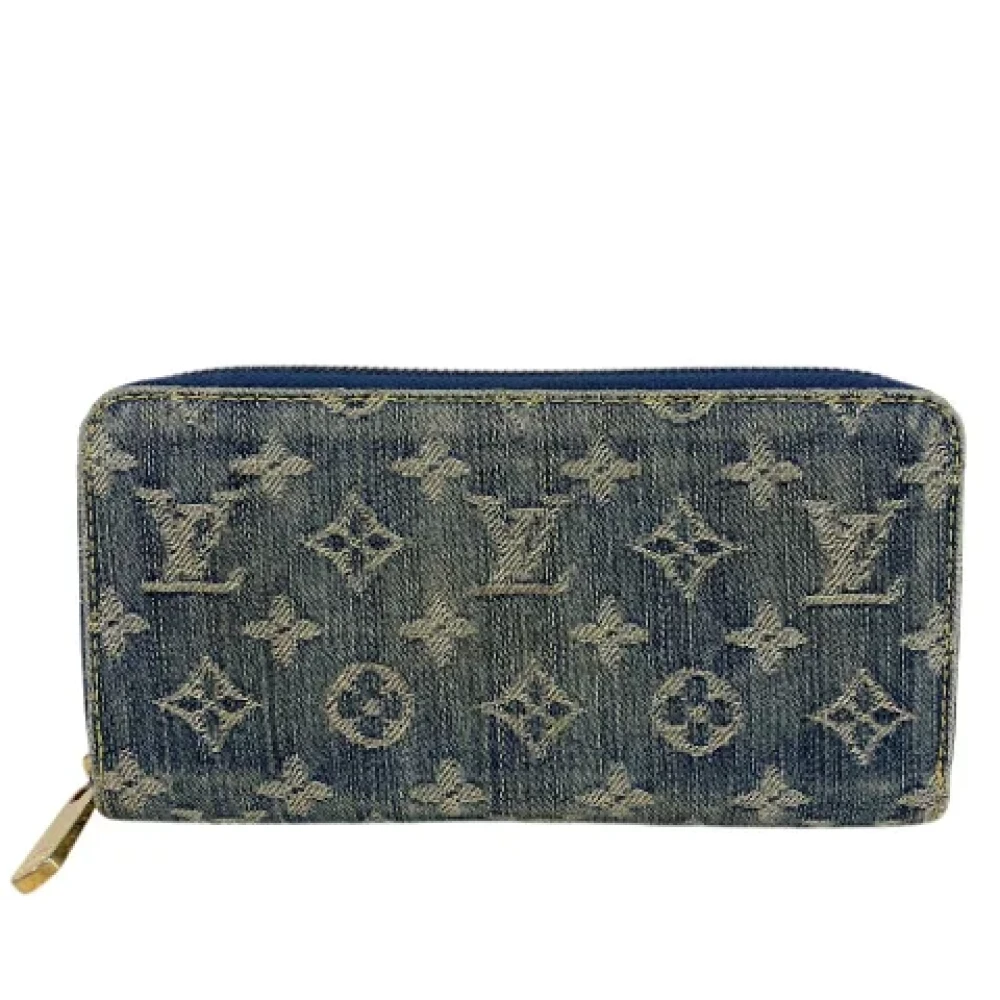 Louis Vuitton Vintage Pre-owned Denim wallets Blue Dames