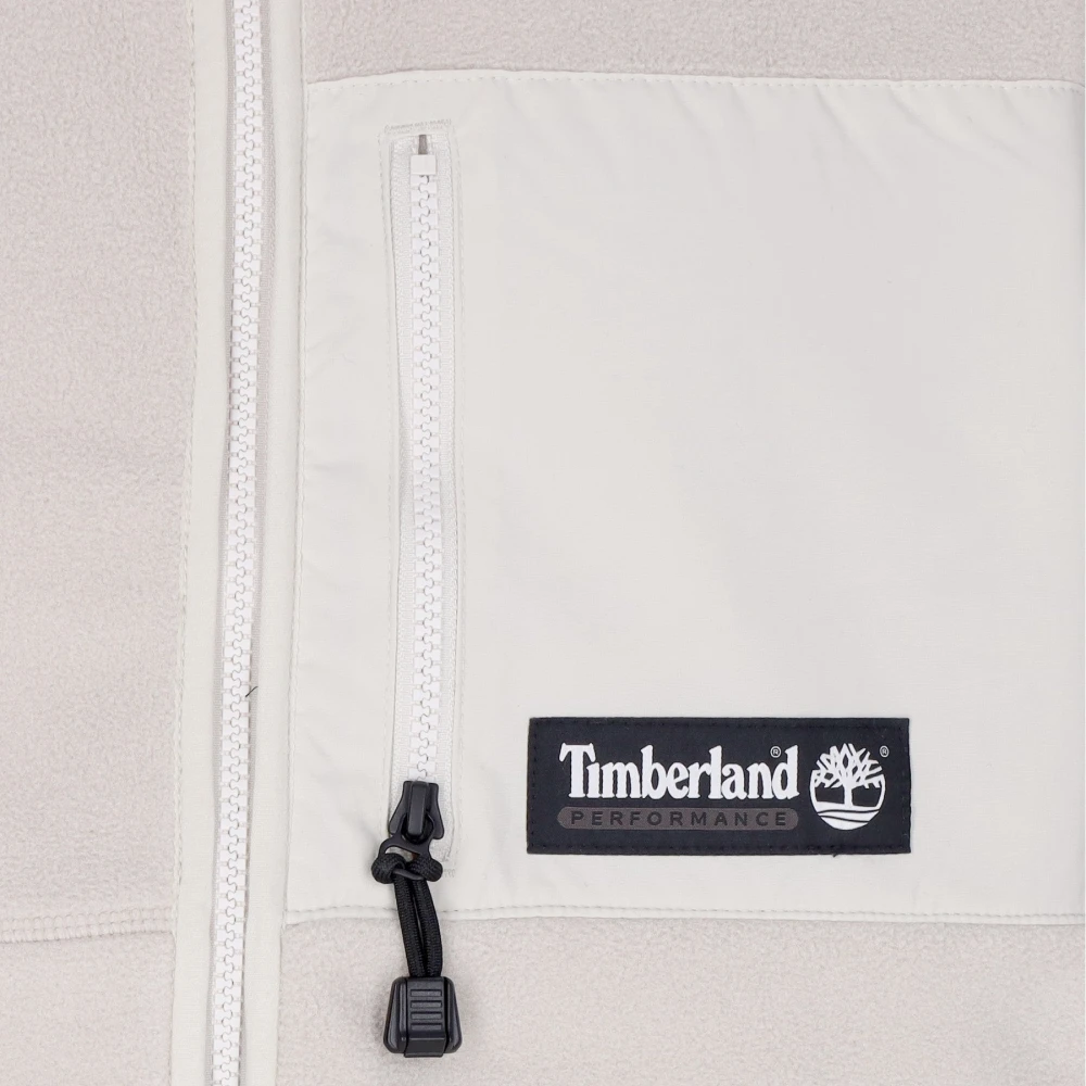 Timberland Fleecejas met rits en zakken Beige Heren
