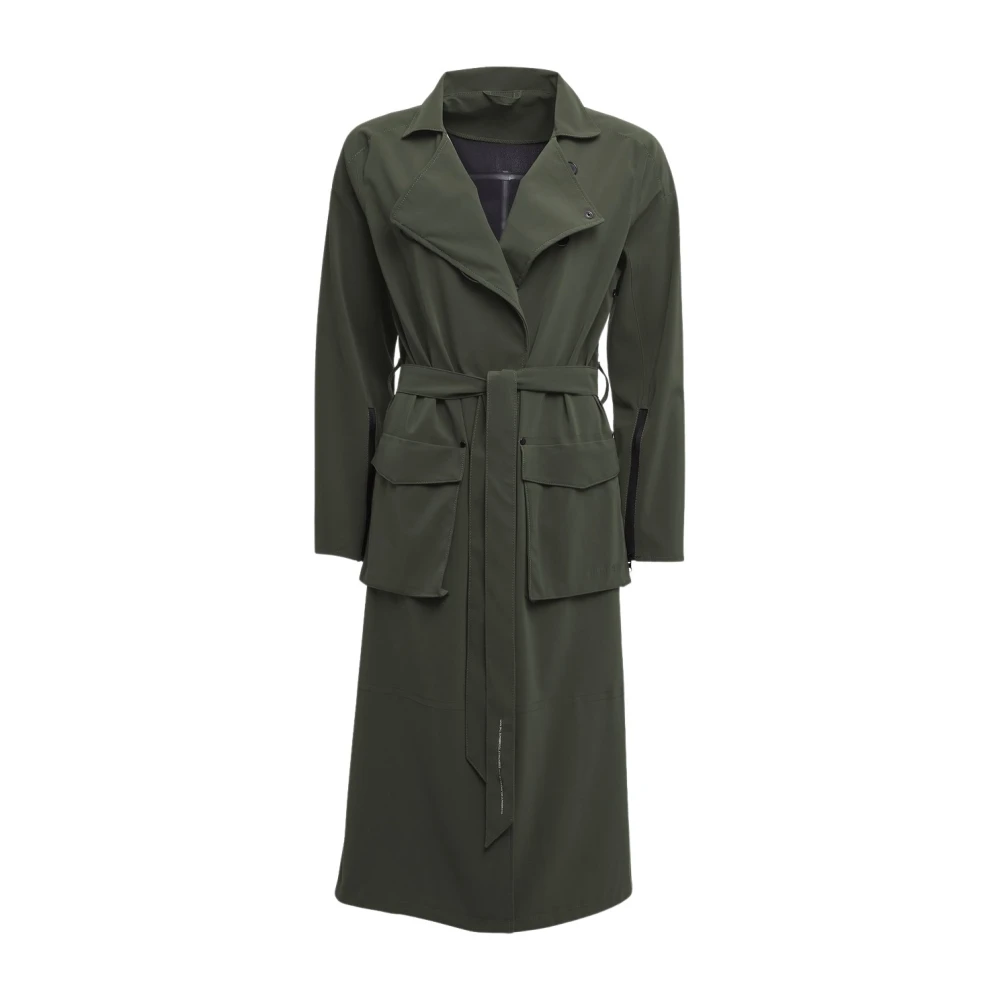 Stutterheim Matte Trenchcoat met Modern Design Green Dames