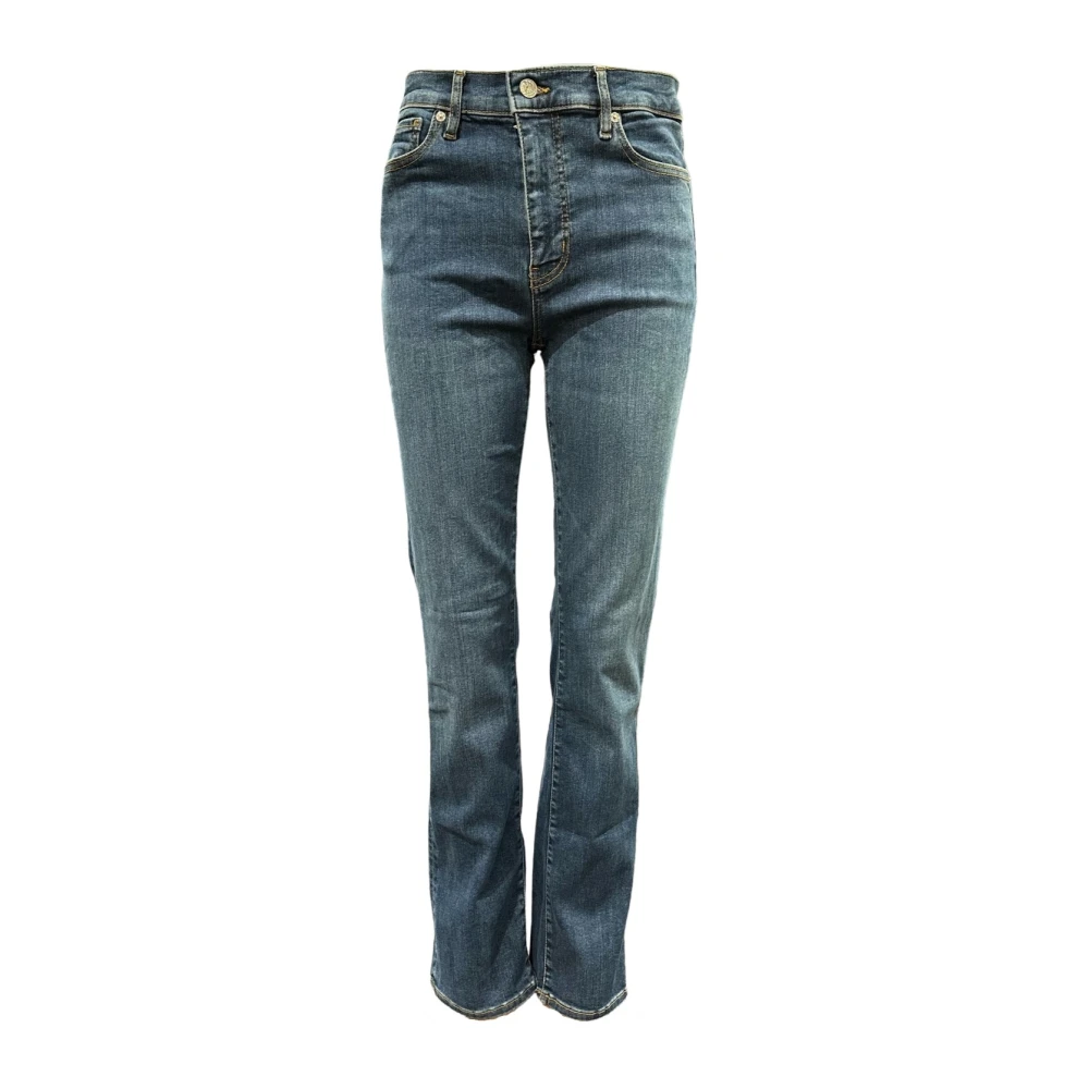 Frame Hoge Rechte Lange Jeans Blue Dames