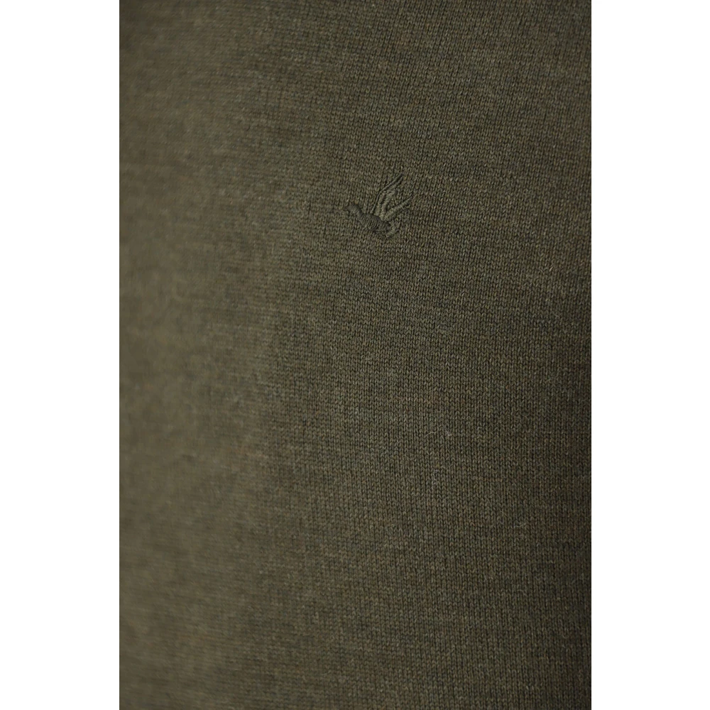 Brooksfield Round-neck Knitwear Green Heren