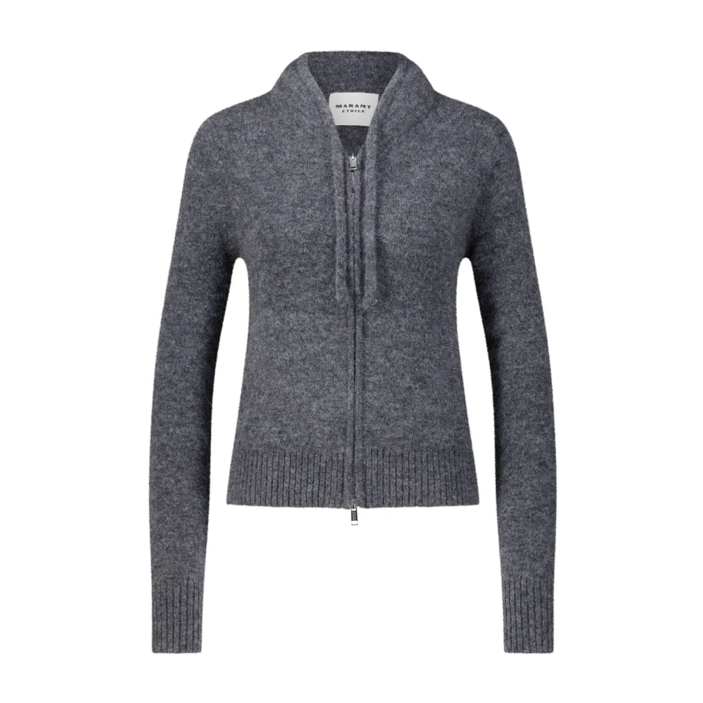 Isabel marant Alpaca Wol Vest met Opstaande Kraag Gray Dames