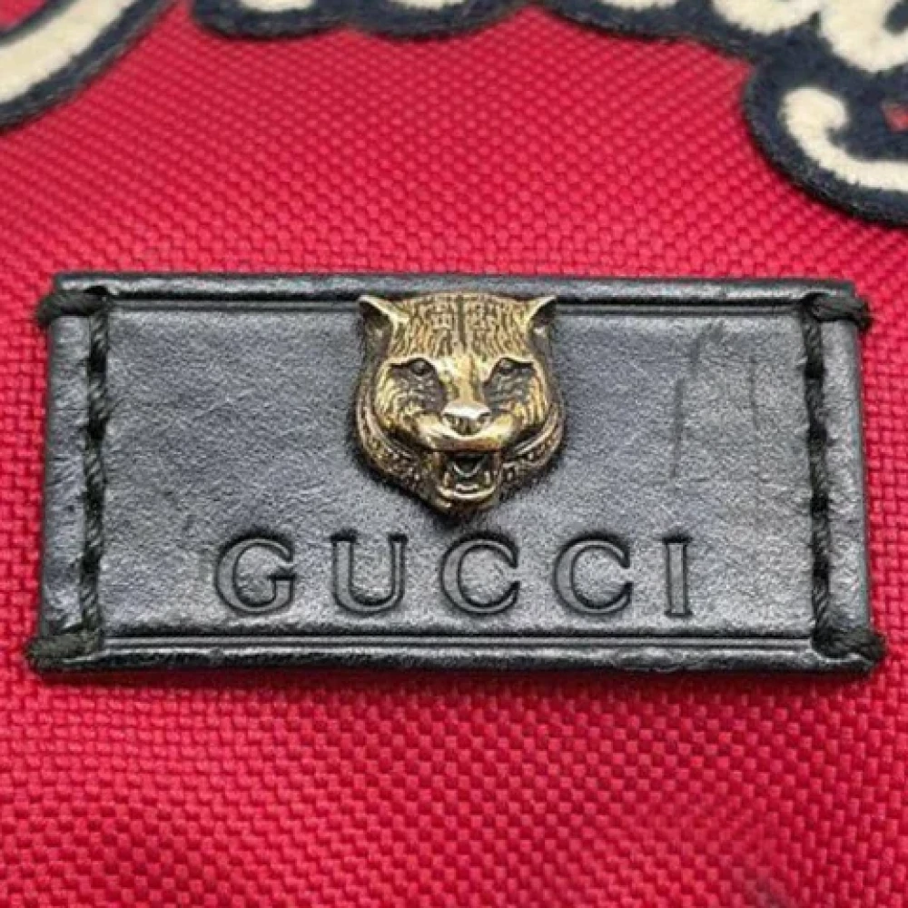 Gucci Vintage Pre-owned Canvas backpacks Red Dames