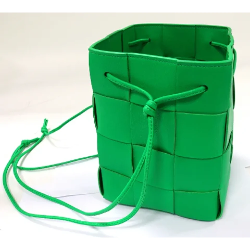 Bottega Veneta Vintage Pre-owned Leather crossbody-bags Green Dames