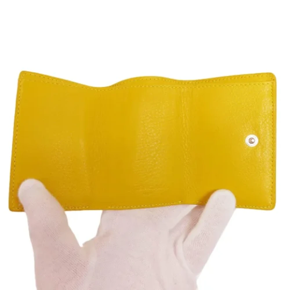 Balenciaga Vintage Pre-owned Leather wallets Yellow Dames