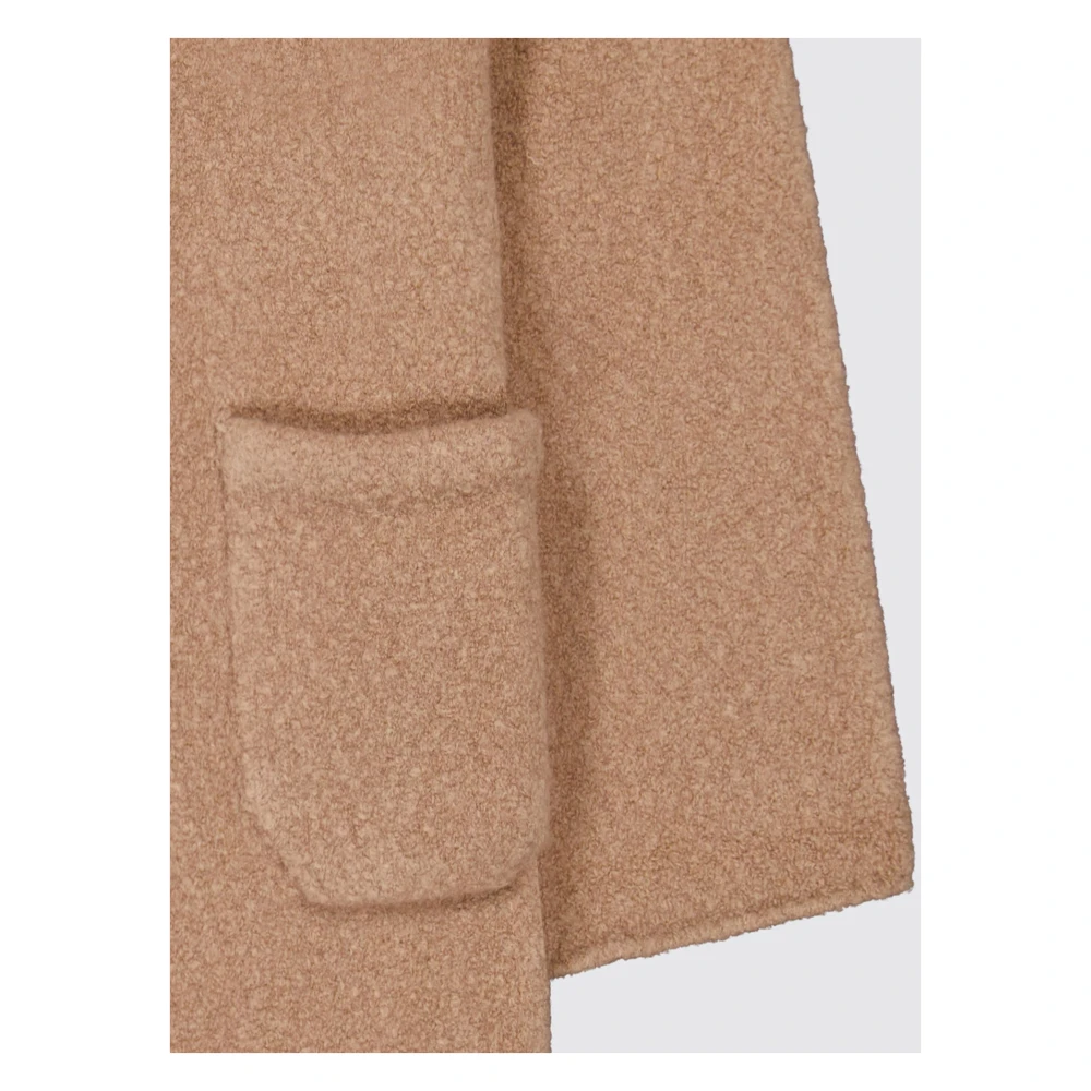 Laneus Wollen Bouclé Jas Gewaad Stijl Brown Dames
