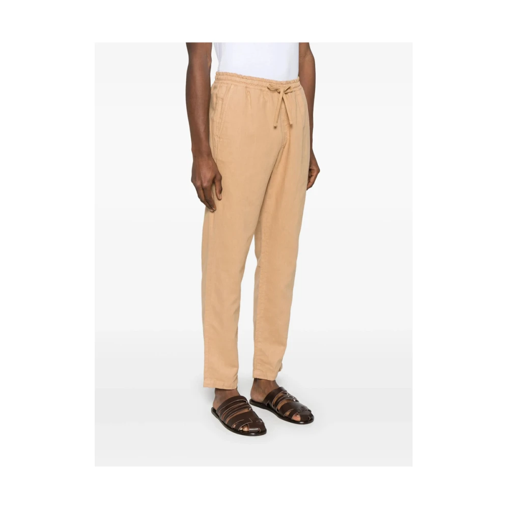 Maison Labiche Karamelbruine broek met trekkoord in de taille Brown Heren