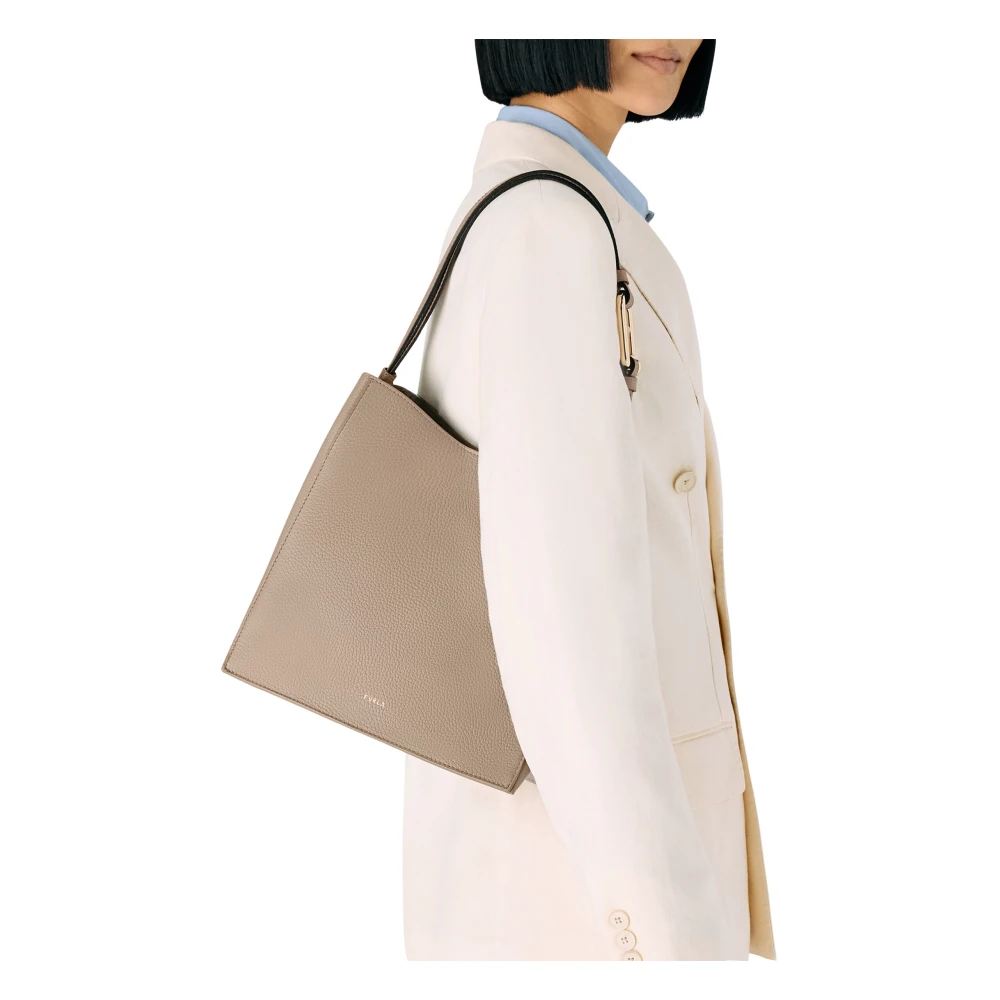 Furla Nuvola Bucket Tas S Gray Dames