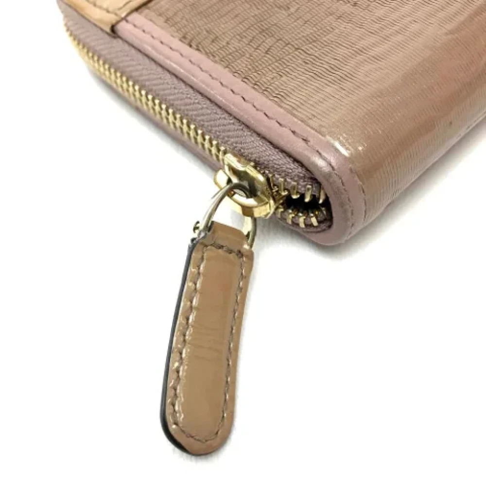 Bvlgari Vintage Pre-owned Leather wallets Beige Dames