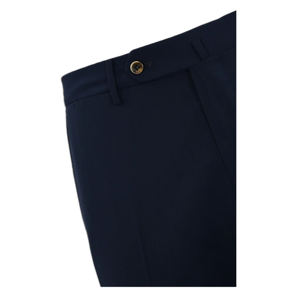 PT Torino Blauwe Slim Fit Wollen Broek Blue Heren