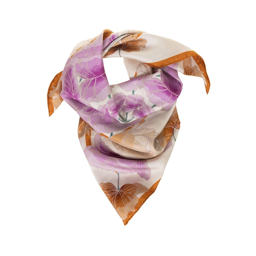 Franco Ferrari Zijden Bloemensjaal Multicolor Dames