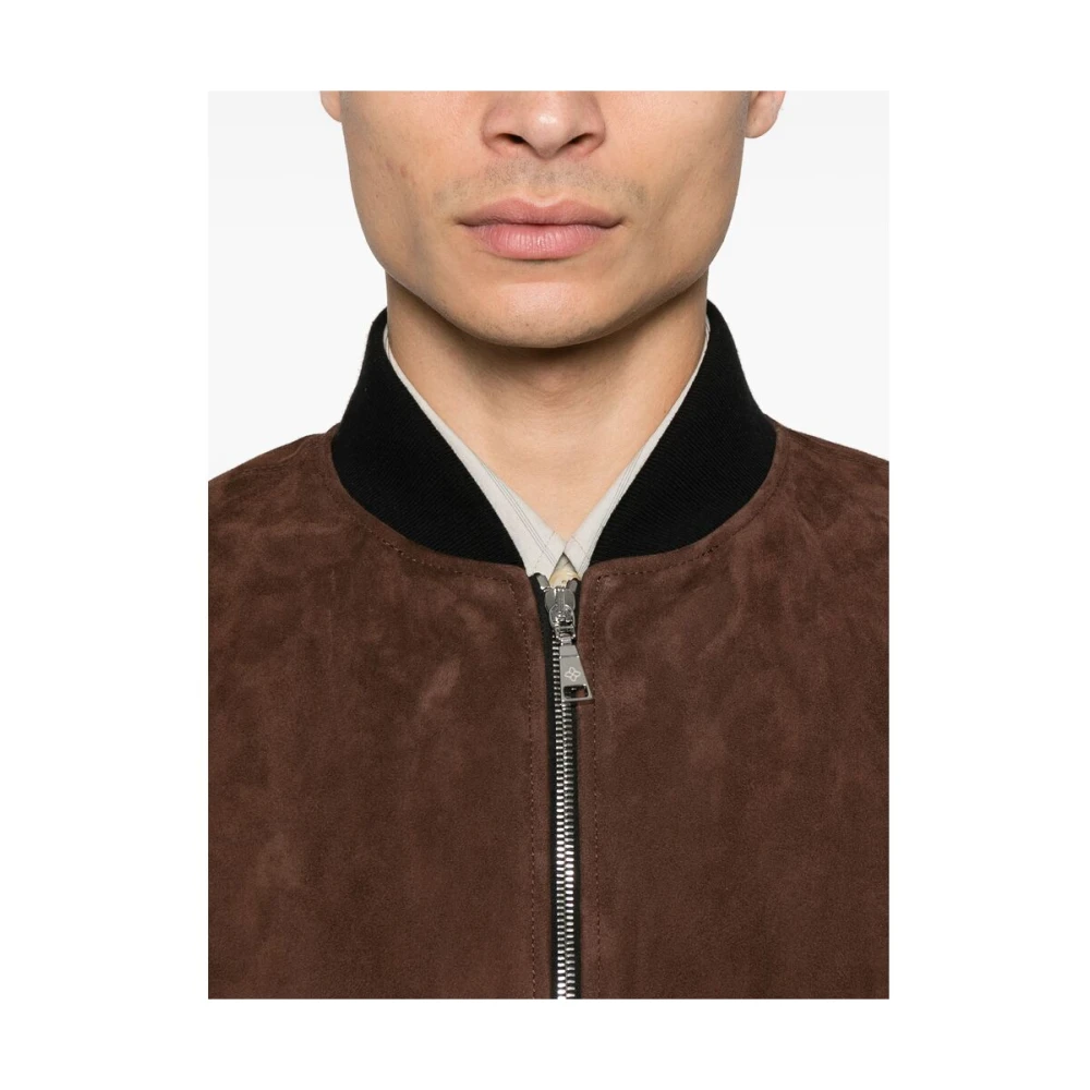 Tagliatore Leren jas Brown Heren