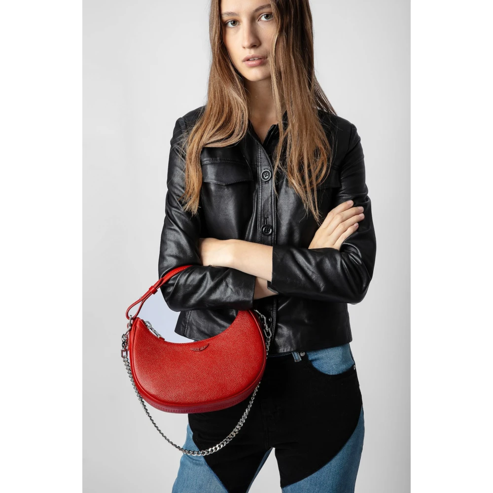 Zadig & Voltaire Rode Moonrock Power Leren Tas voor Vrouwen Red Dames