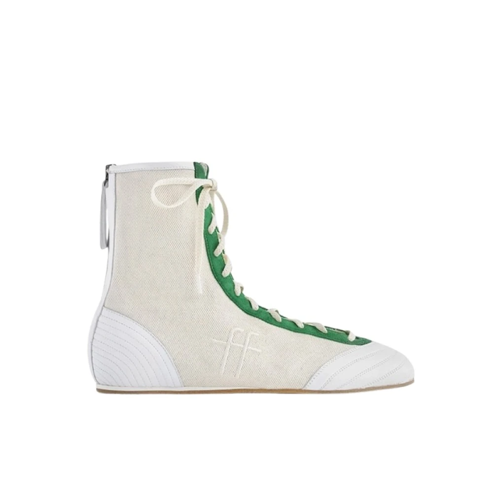 Forte Forte Hoge boksinpsiratie sneakers in en Dames Schoenen Wit