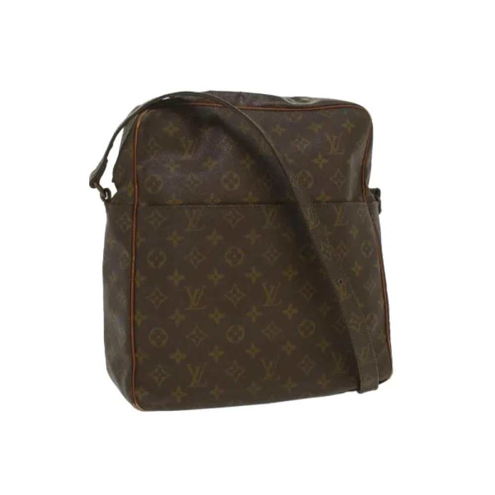 Louis Vuitton Vintage Tweedehands Bruin Canvas Louis Vuitton Schoudertassen Brown Dames