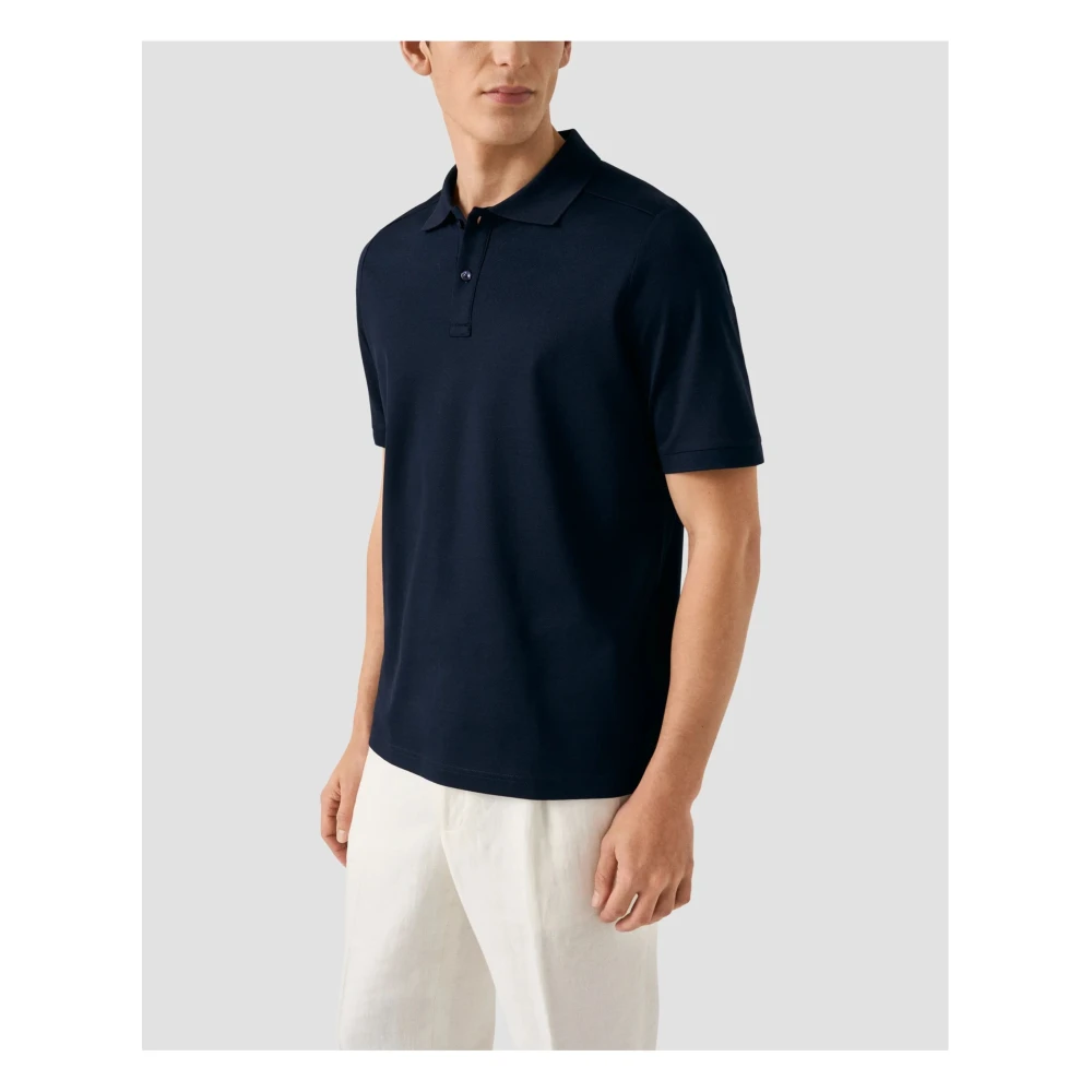 Eton Donkerblauw Polo Shirt Blue Heren