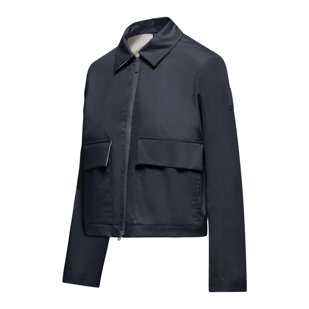 BomBoogie Ongevoerde Gabardine Jas met Kraag Blue Dames