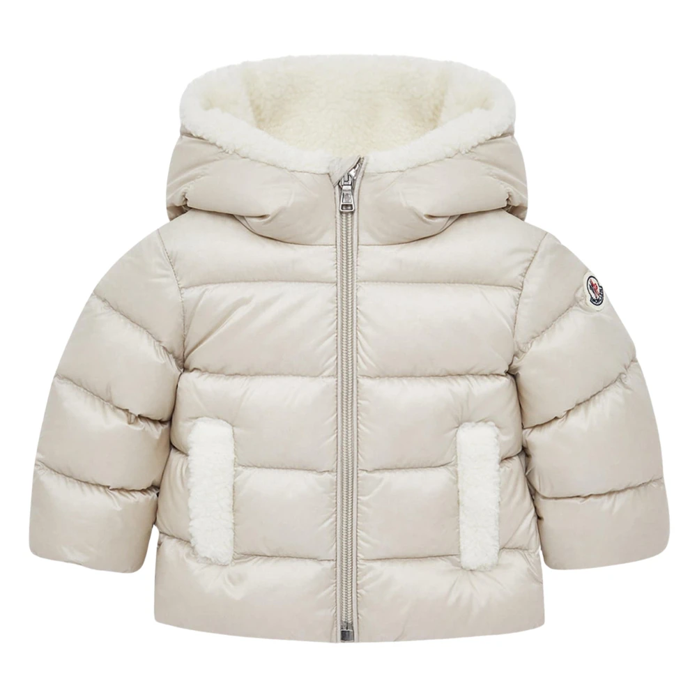 Moncler Boys Beige Winter Jackets, 3 M, Luxury Down Padded Jacket In