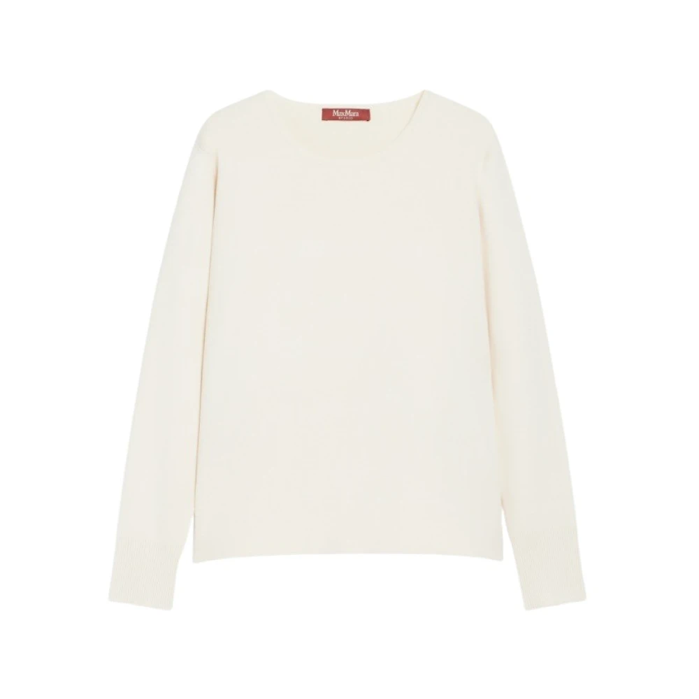 Max Mara Studio Elegant Boxy Fit Gebreid Poker Beige Dames