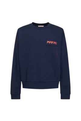 Sweatshirt i bouclé-jersey