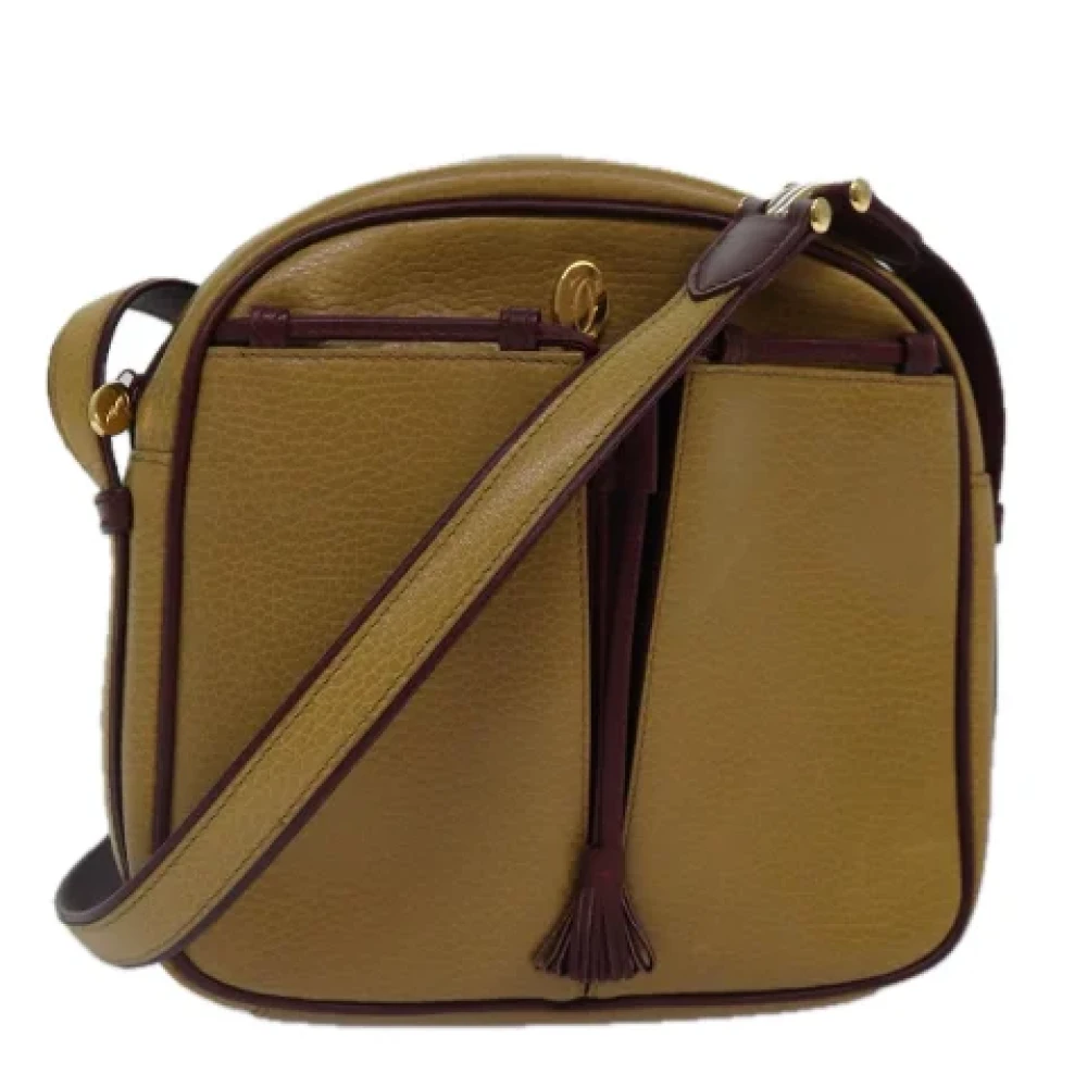 Cartier Vintage Pre-owned Leather shoulder-bags Beige Dames