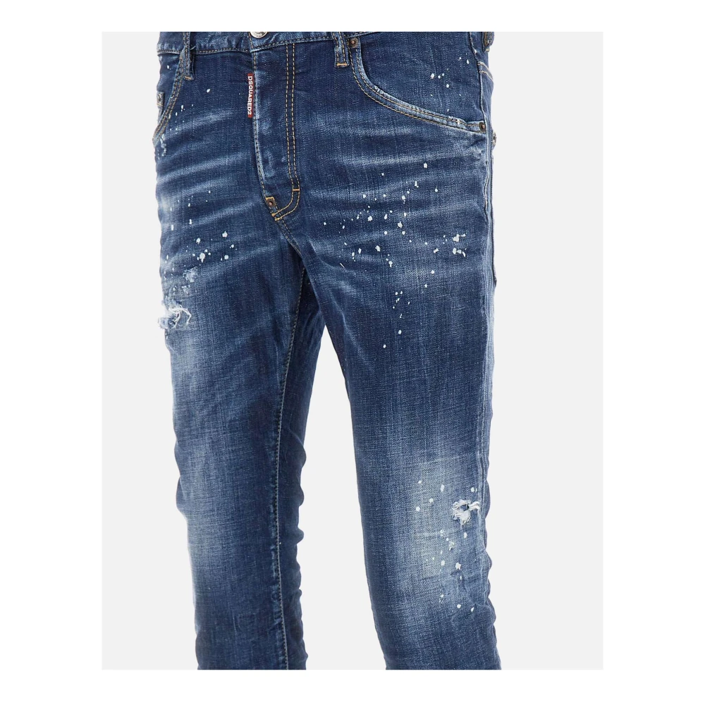 Dsquared2 Blauwe Skater Jeans met Vijf Zakken Blue Heren